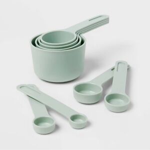 Measuring Cup and Spoon Set 8 Pieces Room Essentials light mint green